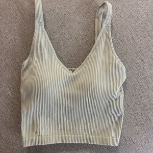 Sage Green Ribbed Tank Top